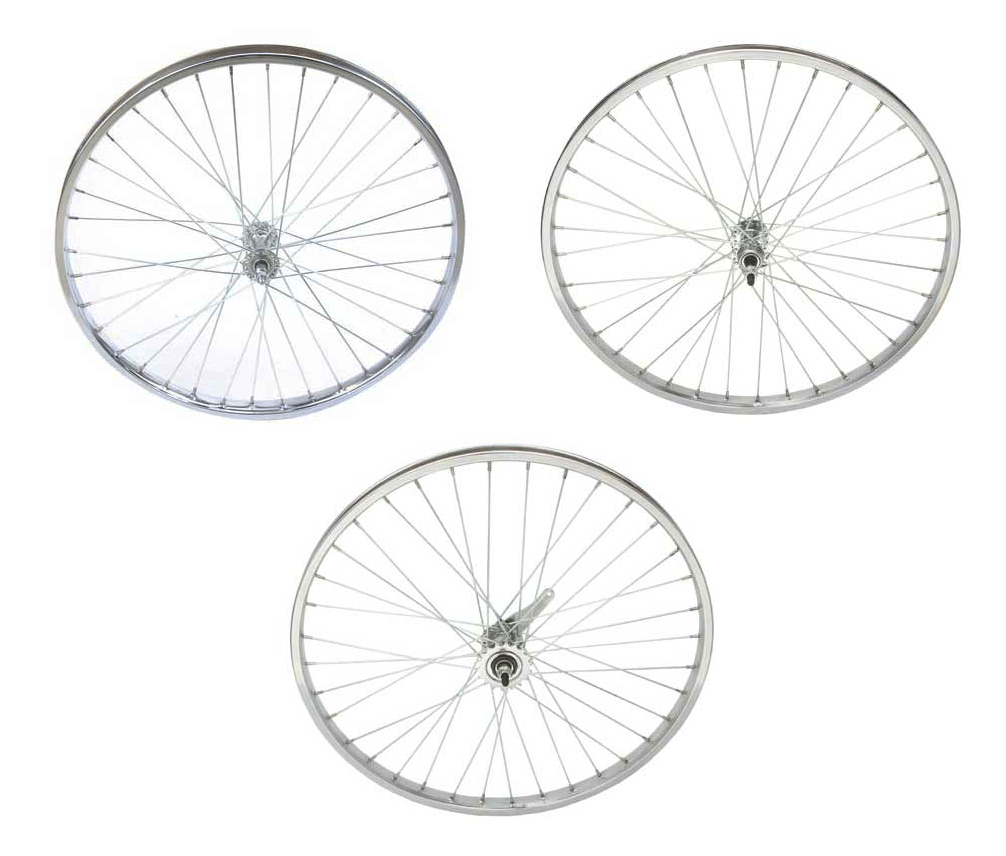 F&R 26 X 1.75 HEAVY-DUTY BEACH CRUISER 12G FRONT OR COASTER CHROME RIM 36 SPOKE.