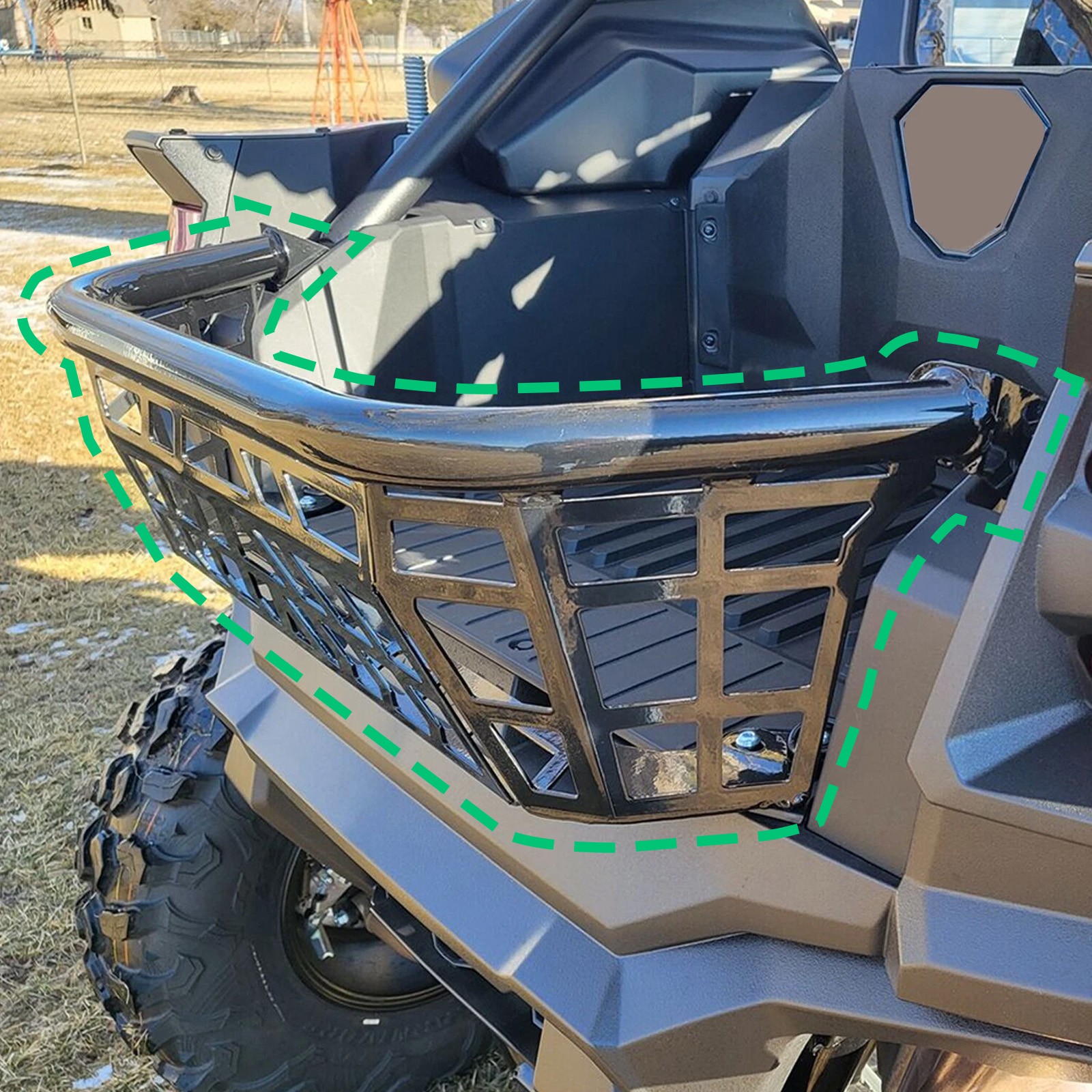 Tailgate Bed Enclosure For 2020-2024 Kawasaki Teryx KRX 1000 Rear Luggage Rack