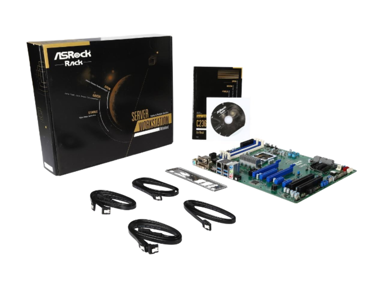 ASR OCK C236M WS microATX 9.6"X9.6" Server Motherboard LGA 1151 Int el C236 WS 9