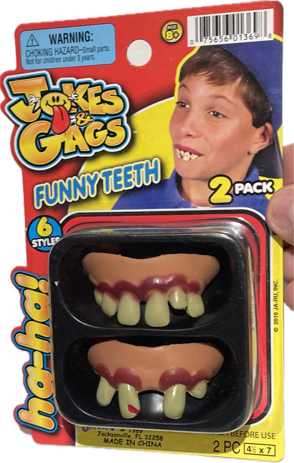 2 FUNNY JOKE TEETH Nerd Fake Hillbilly Bad Missing Tooth Ugly Buck Rubber Prank
