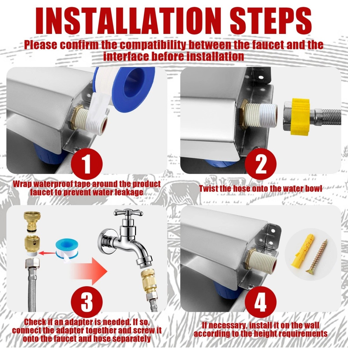 Automatic Dog Water Dispenser 2 Gallons 304 Stainless Steel Dog Water Bowl