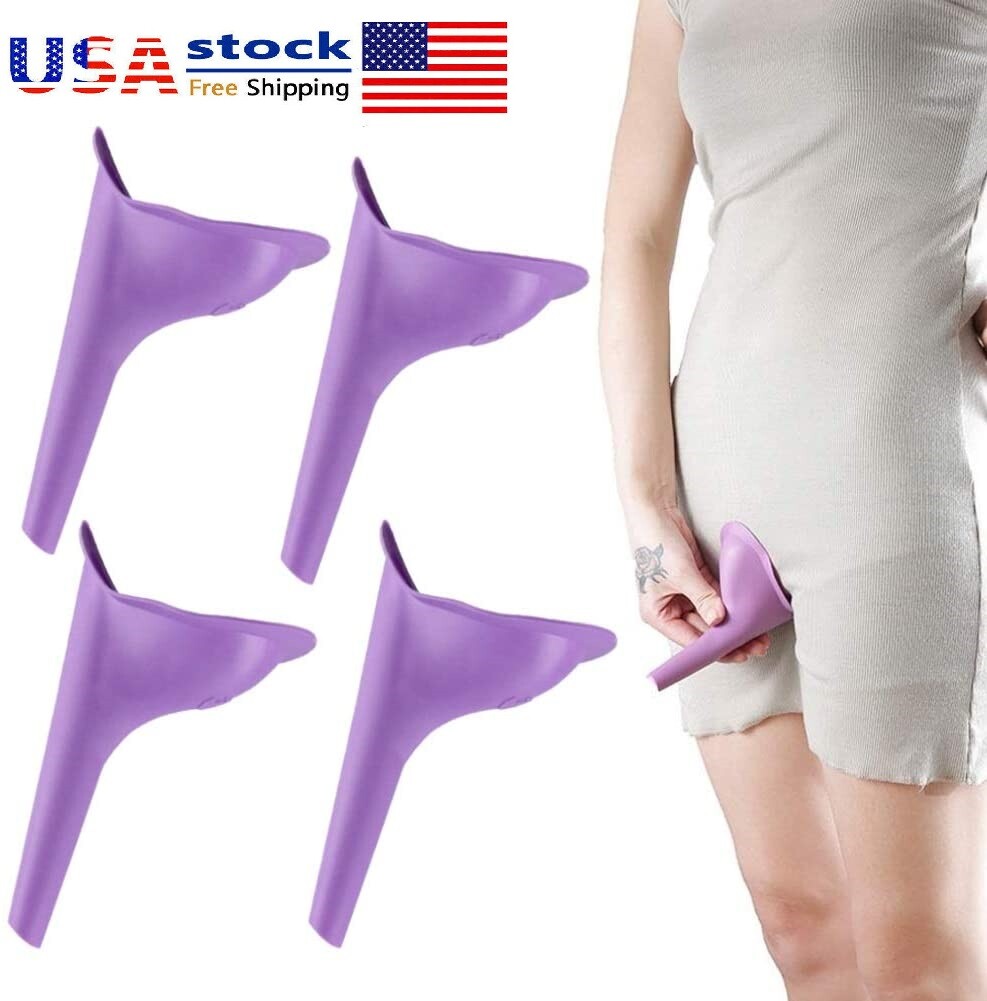 5Pcs Portable Female Ladies Urinal Funnel Camping Travel Toilet Stand Pee Device