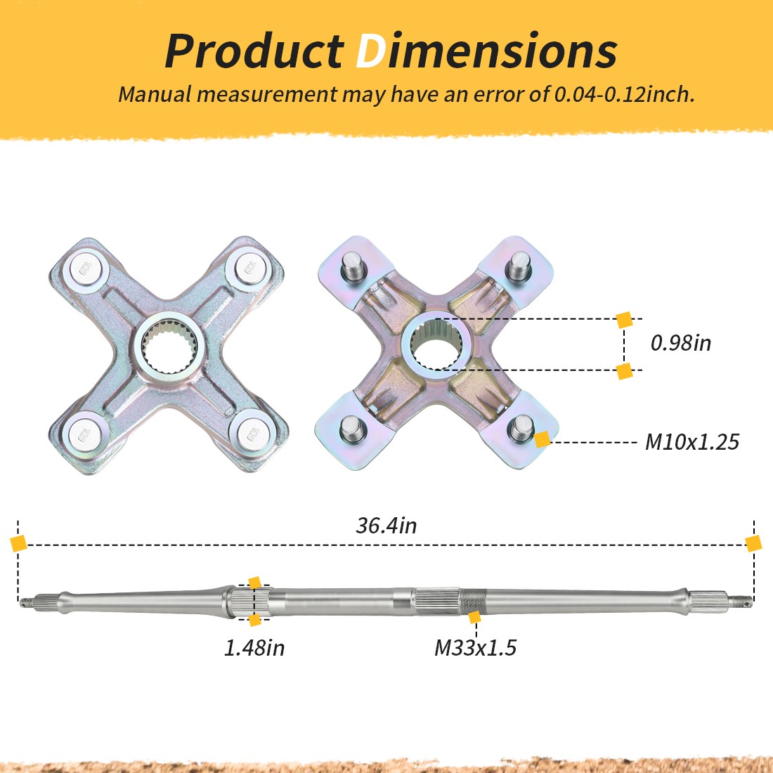 Rear Axle Shaft & Wheel Hubs Kit for Yamaha Banshee 350 YFZ350 1987 1991-2006