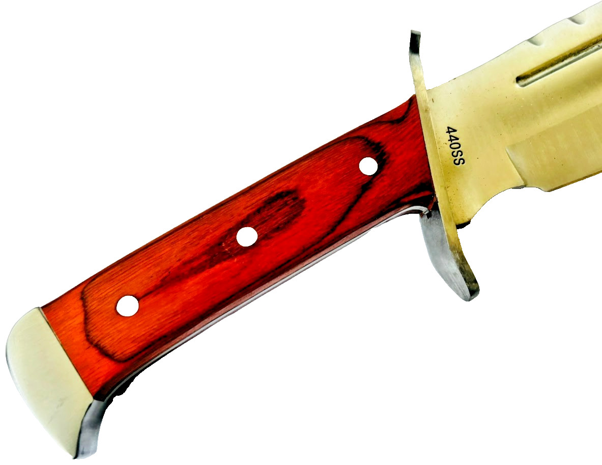 Large 17" Machete Fixed Blade Knife Wood Handle Unused Ridge Runner 440SS