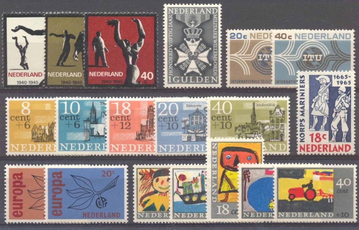 NL - NETHERLANDS 1960-1969 MNH 10 complete year sets