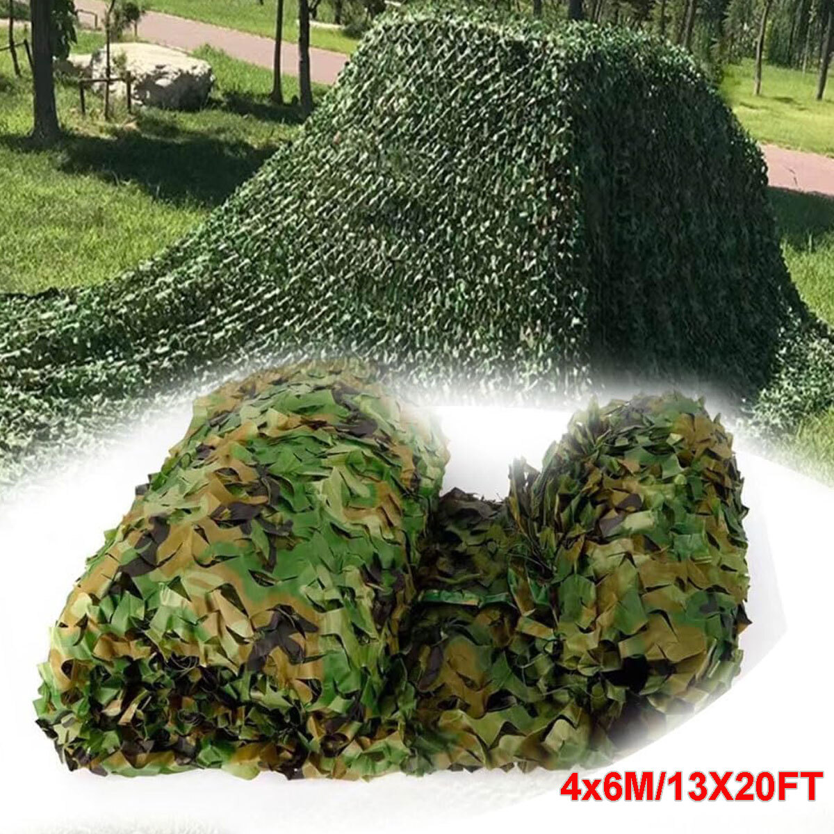 Camo Netting Camouflage Net Military Woodland Camping Hunting Sunshade 13X20FT
