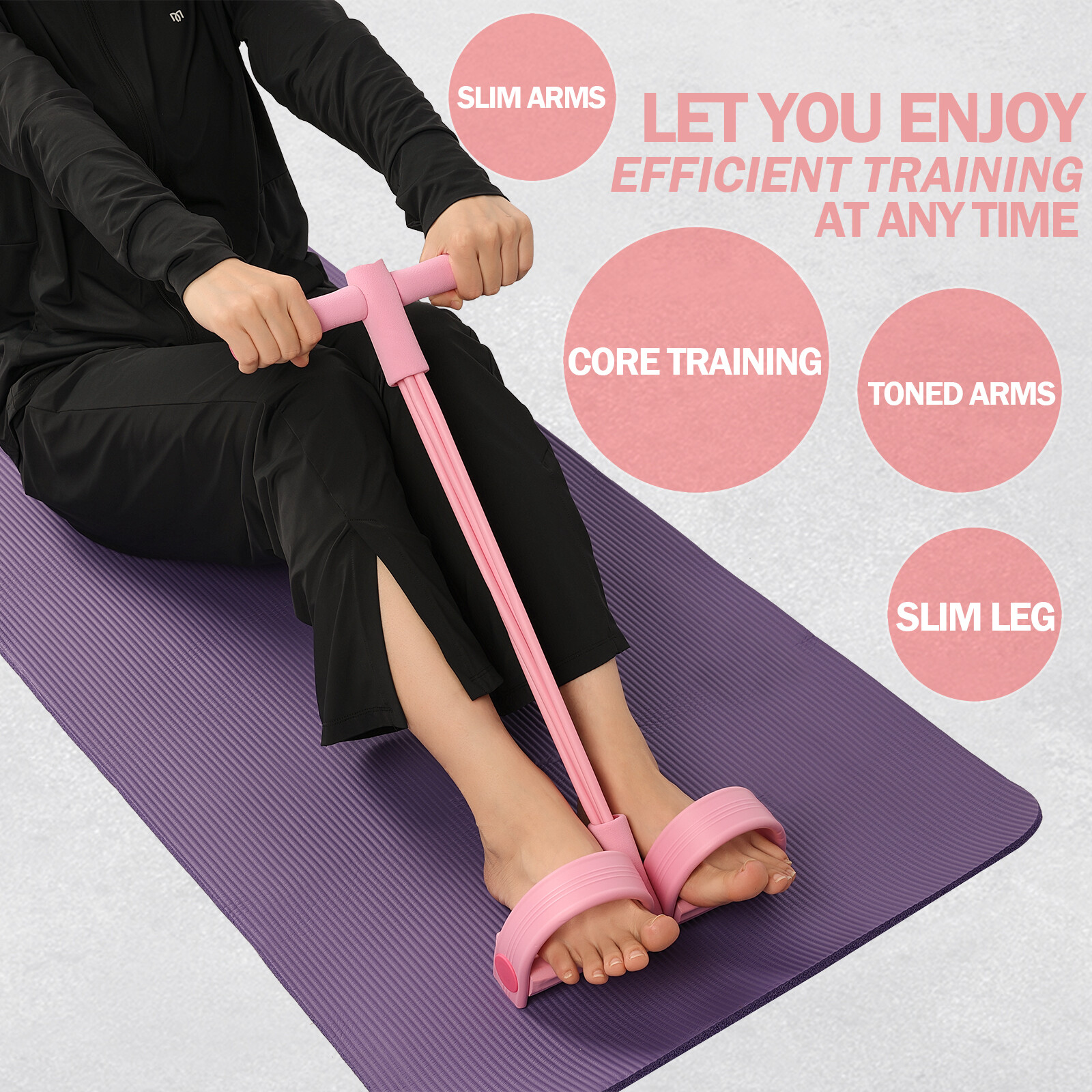 4-Tube Pedal Resistance Band Elastic Yoga Pedal Puller Yoga Tension Pull Rope