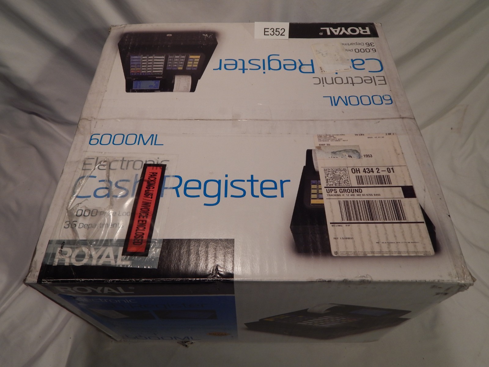 New! Royal 6000ML Black Electronic Cash Register, Thermal Printer, LCD Display