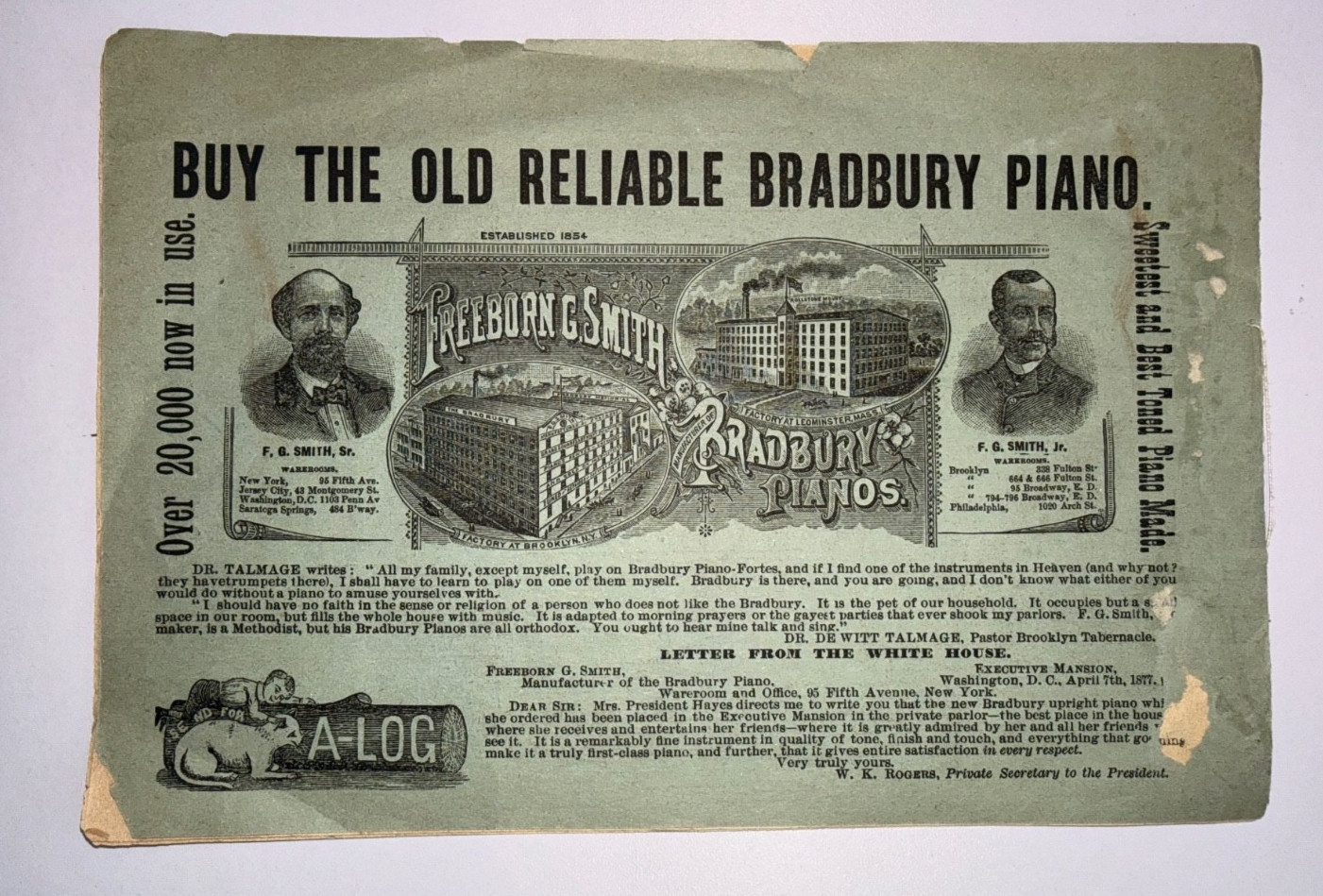 RARE 1887 CRITERION THEATRE PROGRAM CHIMES OF NORMANDY AT FULTON & GRAND AVENUE