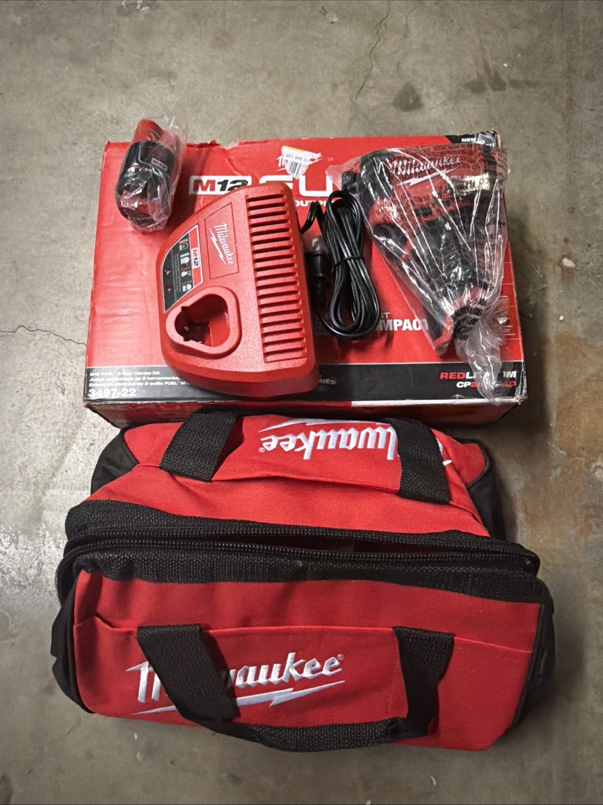 Milwaukee 3497-22 M12 FUEL 2-Tool Combo Kit *New MISSING ONE TOOL AND BATTERY