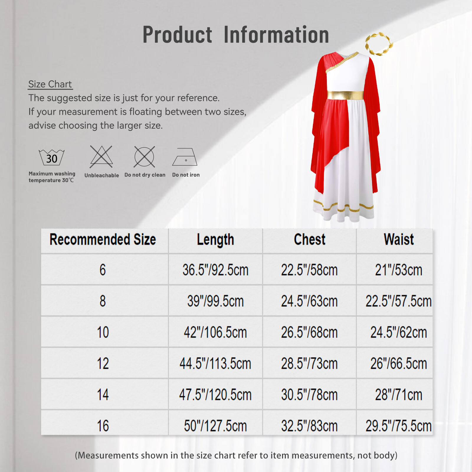 Girls Ancient Greek Toga Costume Halloween Cosplay Flowy Rome Grecian Princess