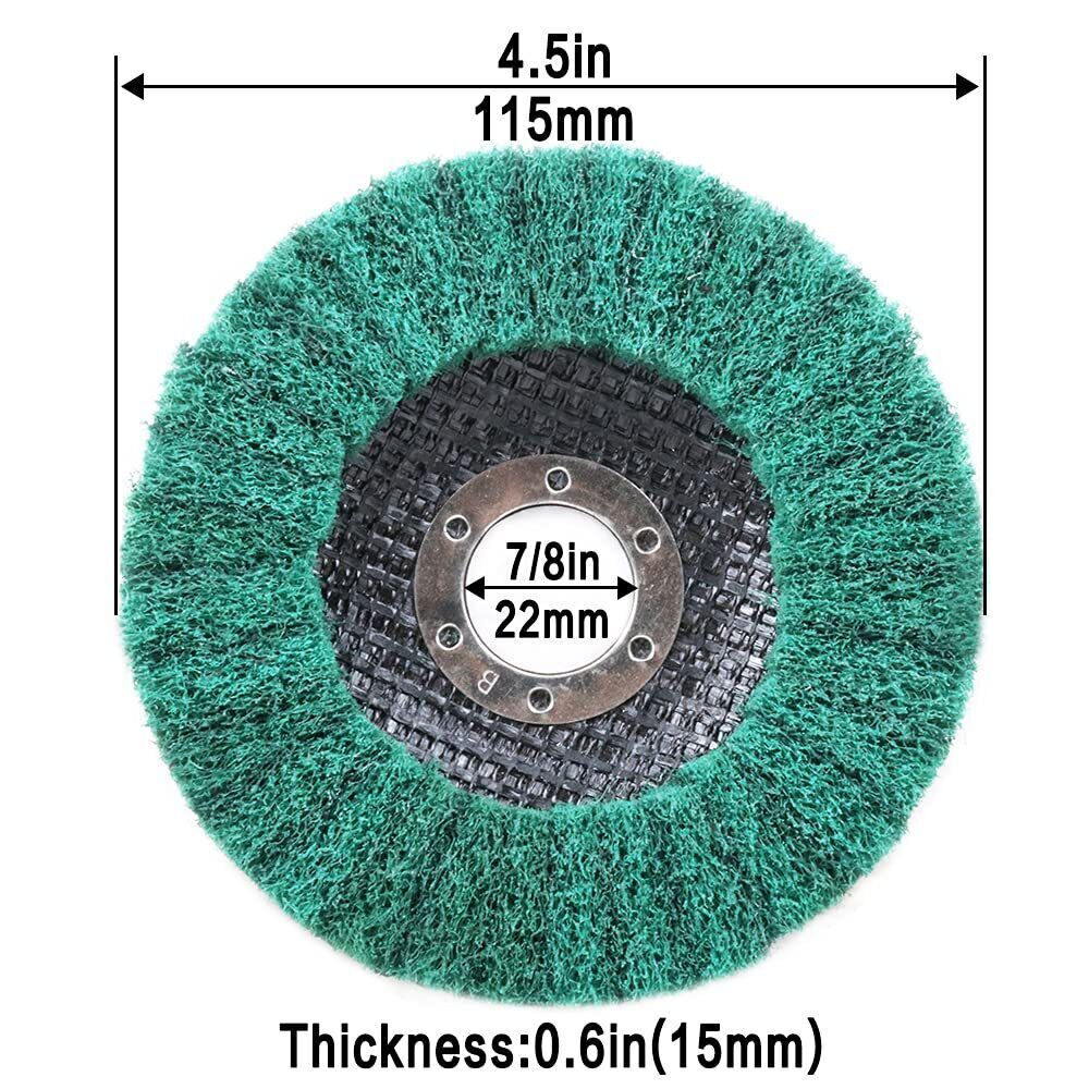 5PCS 4-1/2 x7/8" Metal Cleaning Polishing Wheel Pads Flap Disc for Angle Grinder