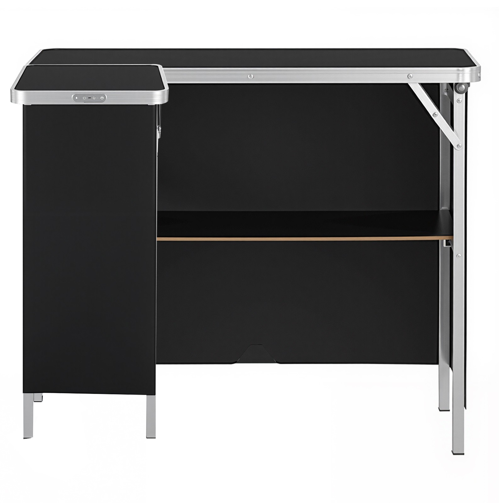 Folding Portable Bar Table, Foldable Pop-Up Bar with Carrying Bag & Black Skirt