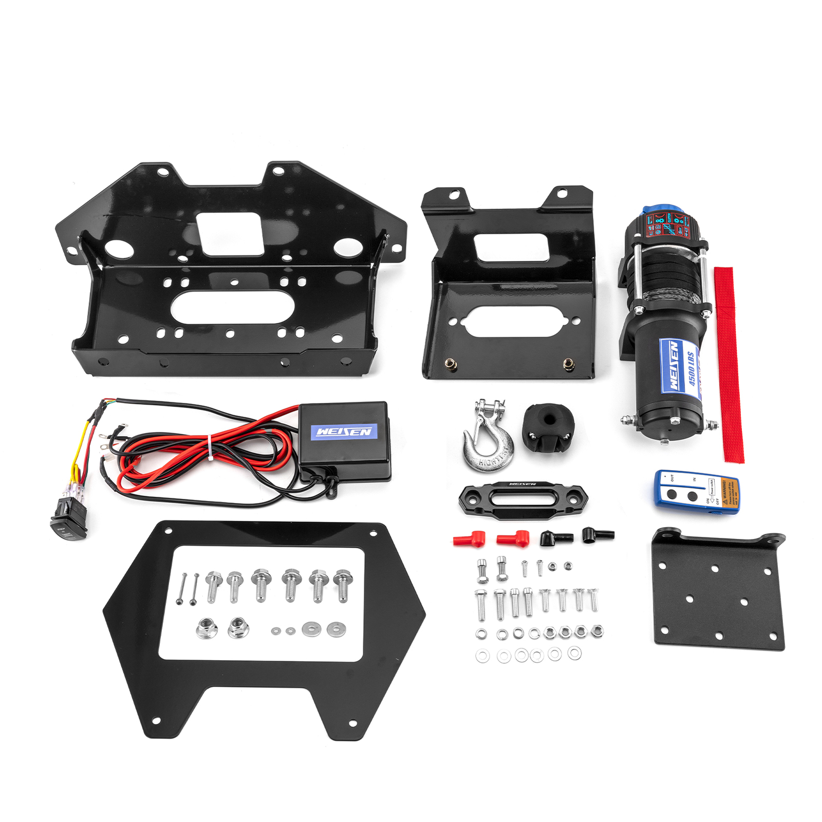 For 2020-2024 Polaris RZR PRO XP/XP 4 UTV 4500lb Electric Winch Mount Combo Kit