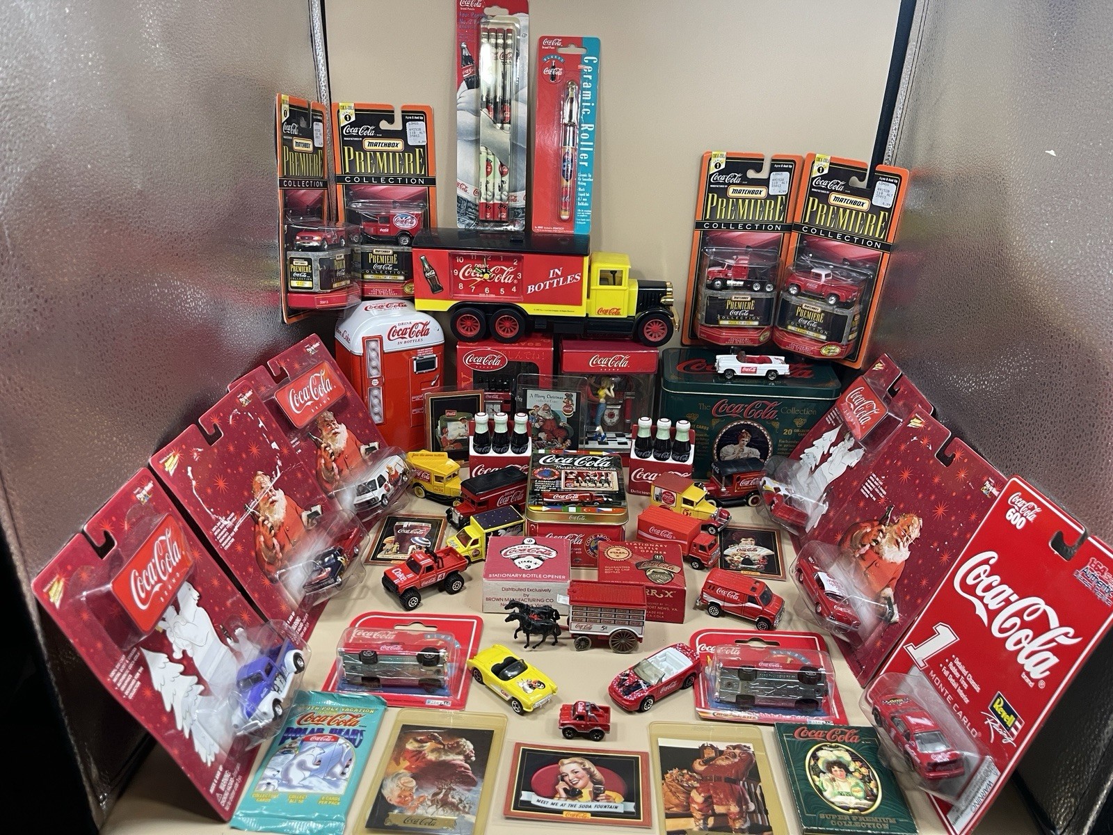 Huge Vintage Lot Of 78 Coca-Cola Collectibles, Clocks, Diecast, Salt & Pepper