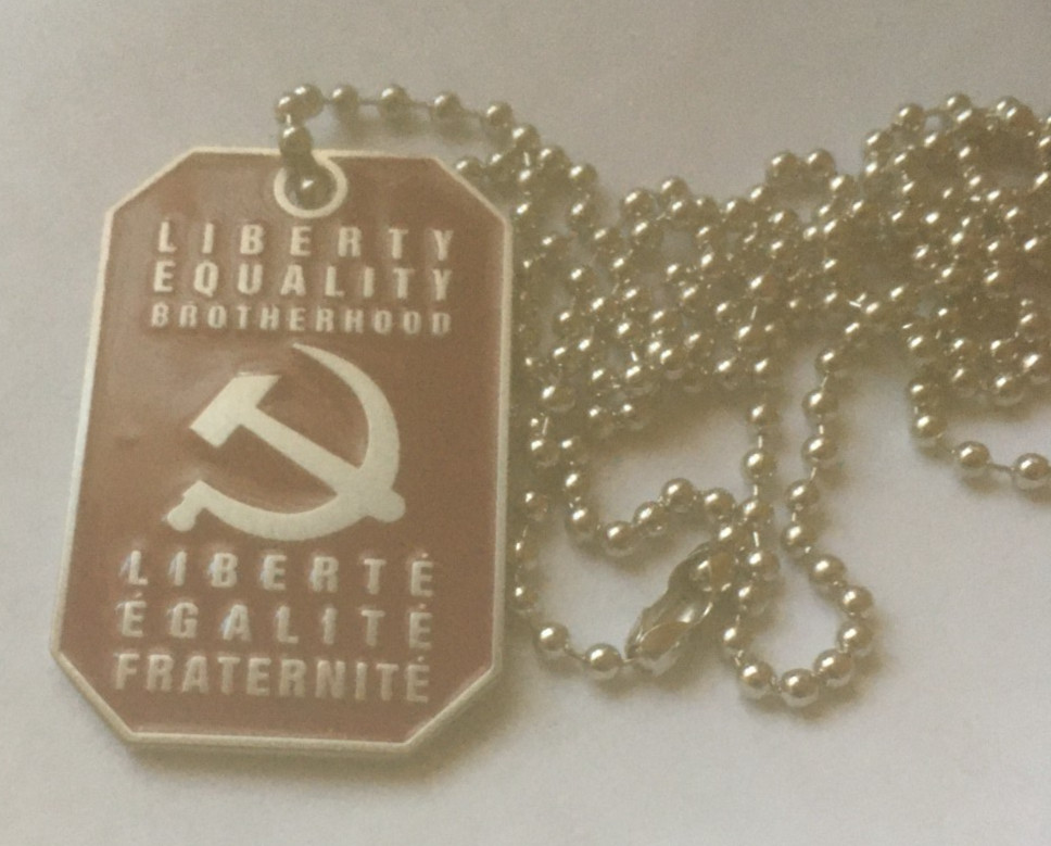 Soviet RUSSIAN DOG TAG PENDANT MEDAL with chain      #43l