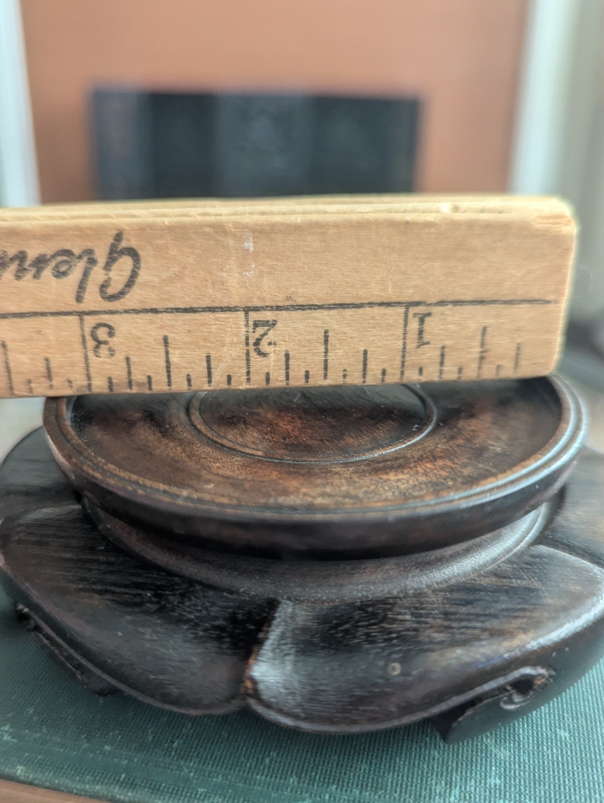 Vintage Japanese Carved Wood Display Stand Kadai for Vase or Bonsai