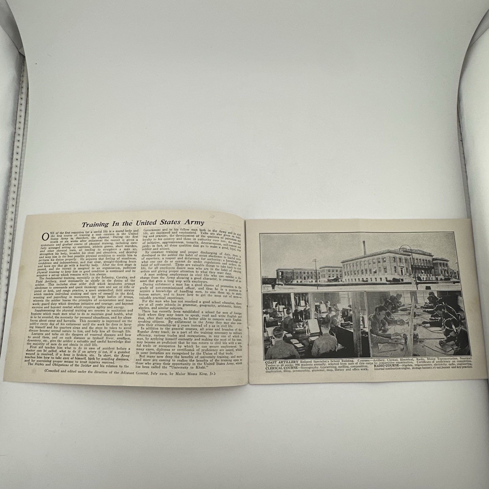 Vintage WWI US Army Propaganda Booklet Recruiting Brochure WW1 Learn Serve