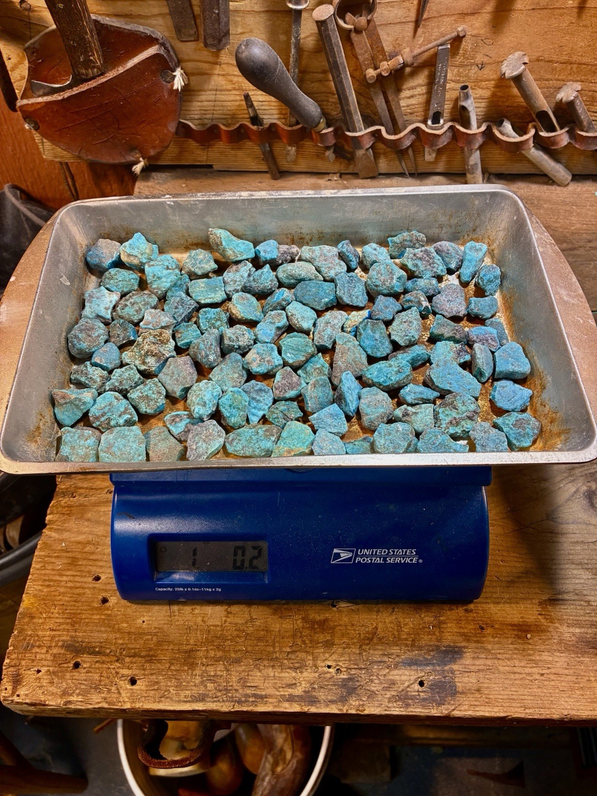 1 Lb. Ithaca Peak, Real Turquoise! Electric blues! High in matrix. ❤️‍🔥3 Left!