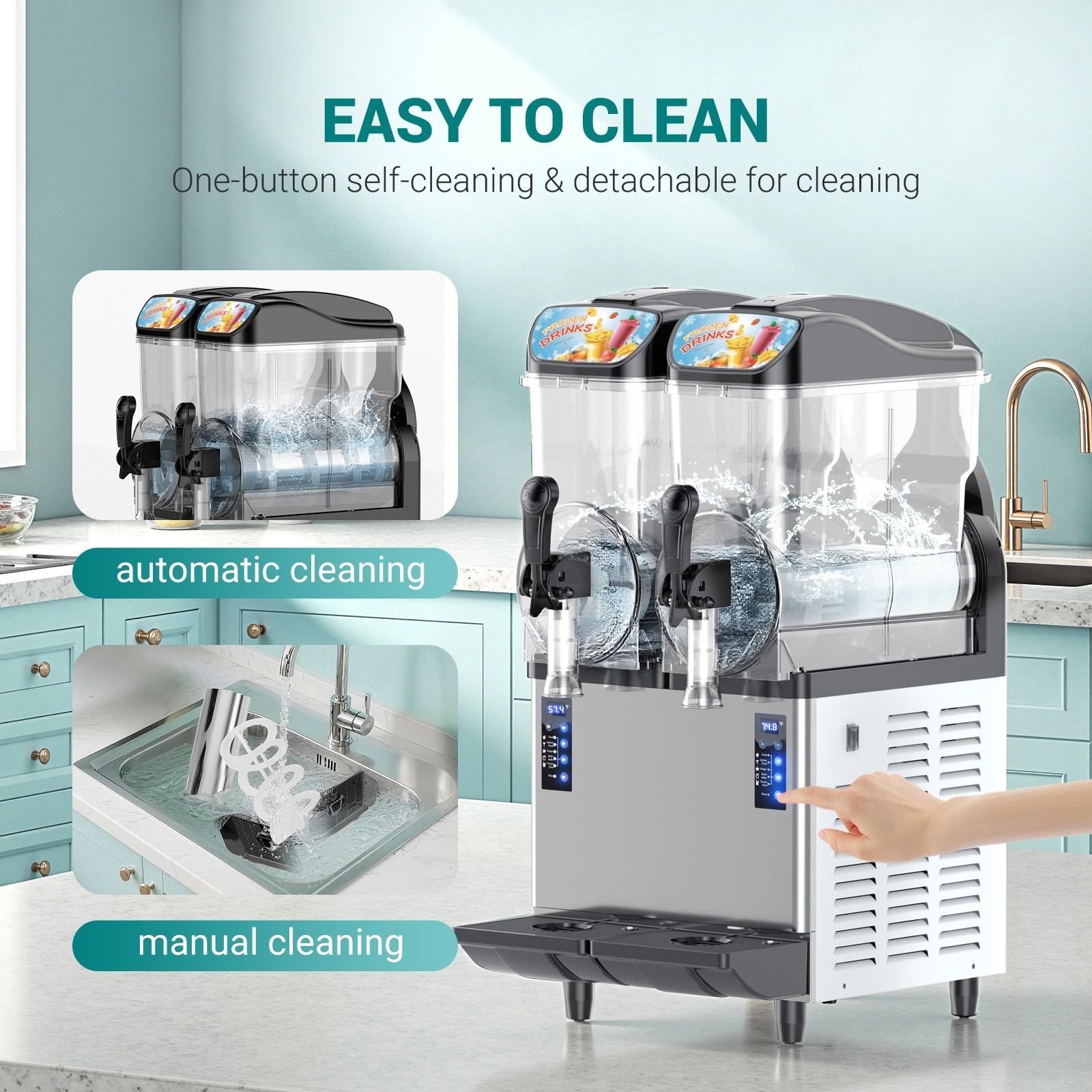 30L Commercial Slushie Machine Margarita Wine Frappe Slush Frozen Drink Machines