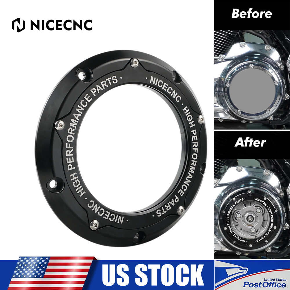 NICECNC Clear M8 Derby Cover For Harley Road King FLHR/Street Glide FLHX 16-22