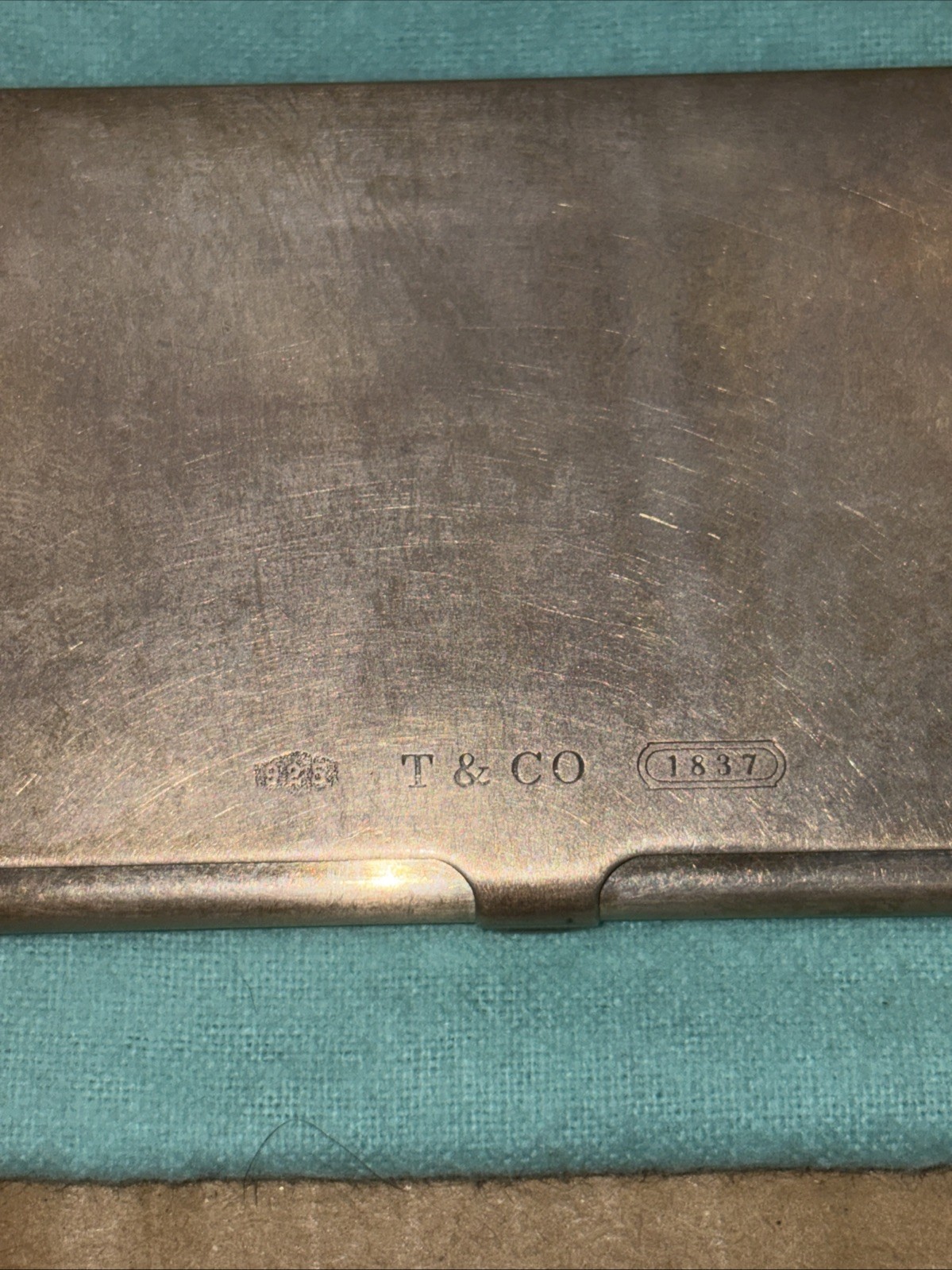 Tiffany & Co. 1837 Makers Sterling Silver Business Card Case .925 w/ Pouch