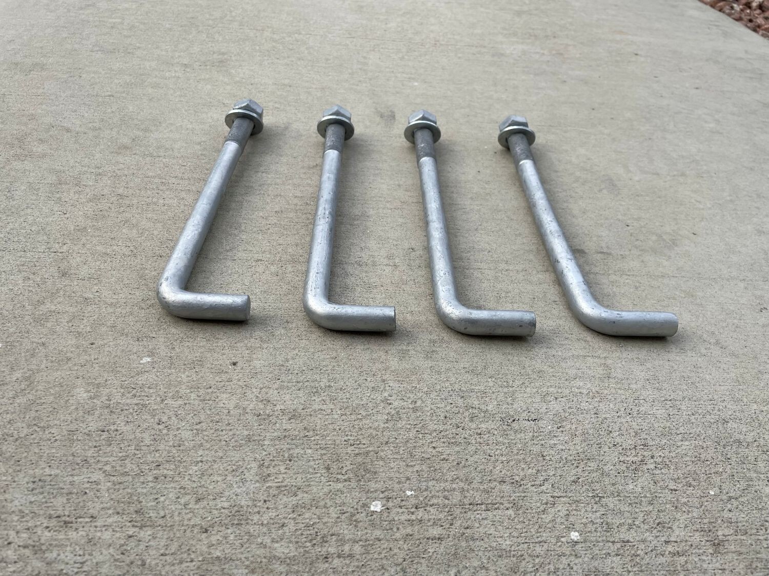 Sandbaggy 3/4" x 12" Threaded Concrete Anchor L-Bolts - Hot Dipped Galvanized