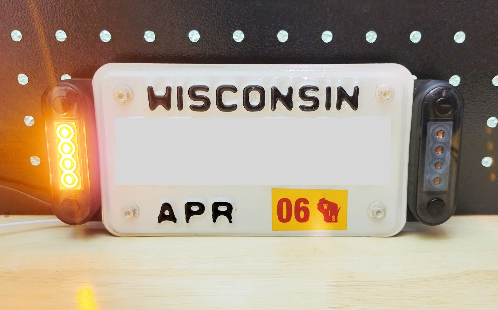 Motorcycle License Plate Mount Turn Signals With Flexable Mount