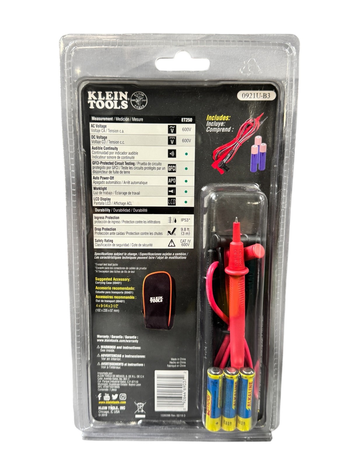 NEW Klein Tools ET250 AC/DC Voltage & Continuity Tester