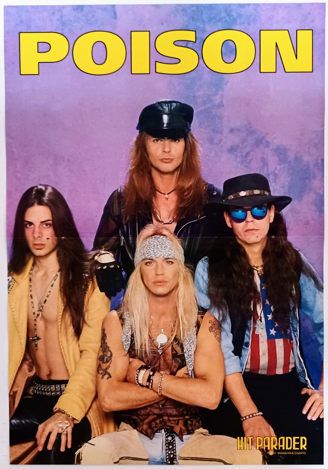 POISON~ORIG 1993 CENTERFOLD POSTER~MAGAZINE PINUP~RIKKI ROCKETT/BRET MICHAELS