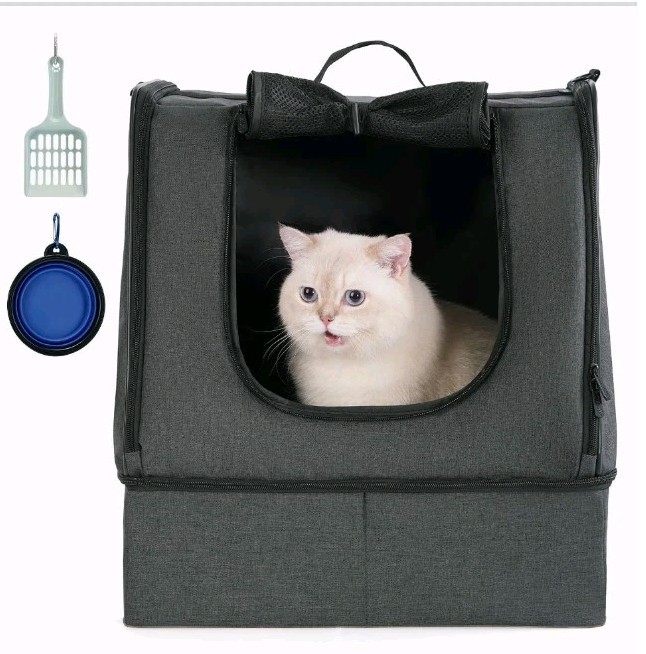 Apollo Walker Cat/Pet Carrier /Litter Box combo. BLACK/NEW