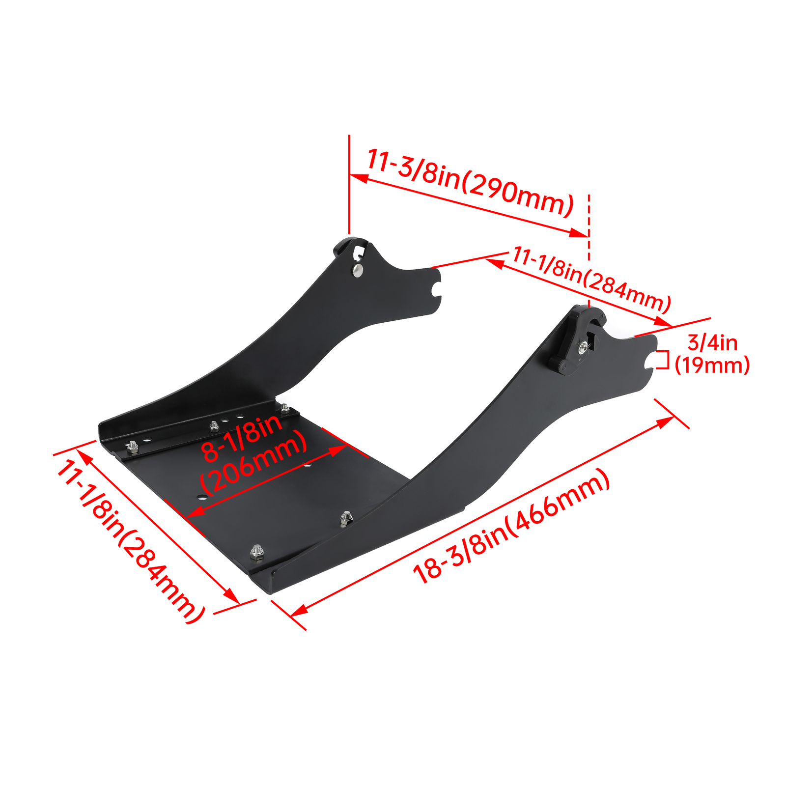 Two Up Tour Pack Pak Trunk Mount Bracket Rack for Harley Electra Glide Road King