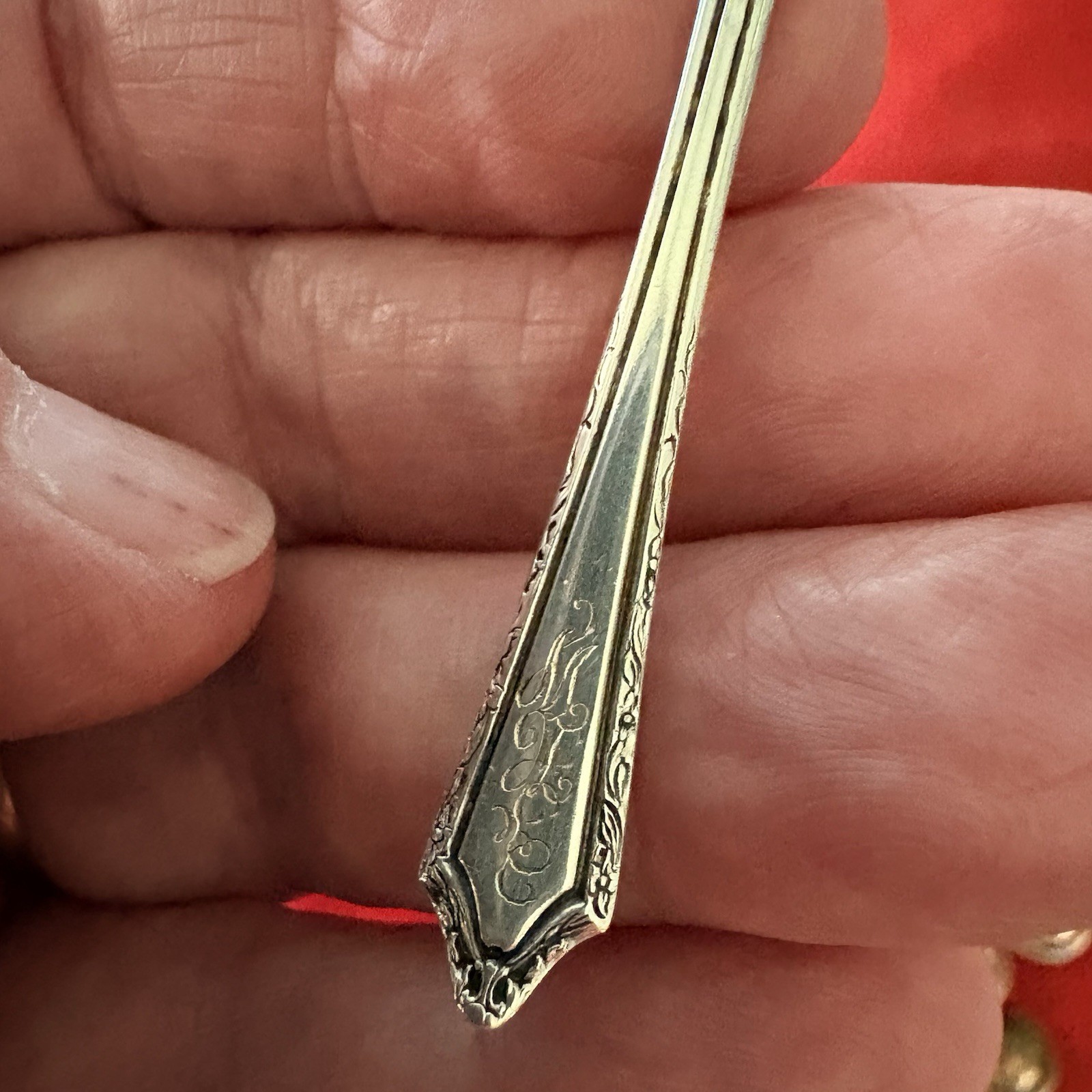 Vintage Sterling Silver Salt Spoon Set Of 8 Classic Design Gold Washed Bowl. mon