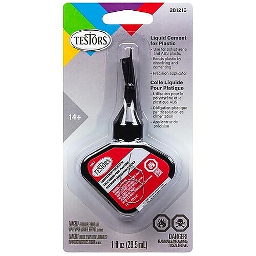 Testors 1oz. Liquid Cement w/Applicator - replaces 3507 - Plastic Model and