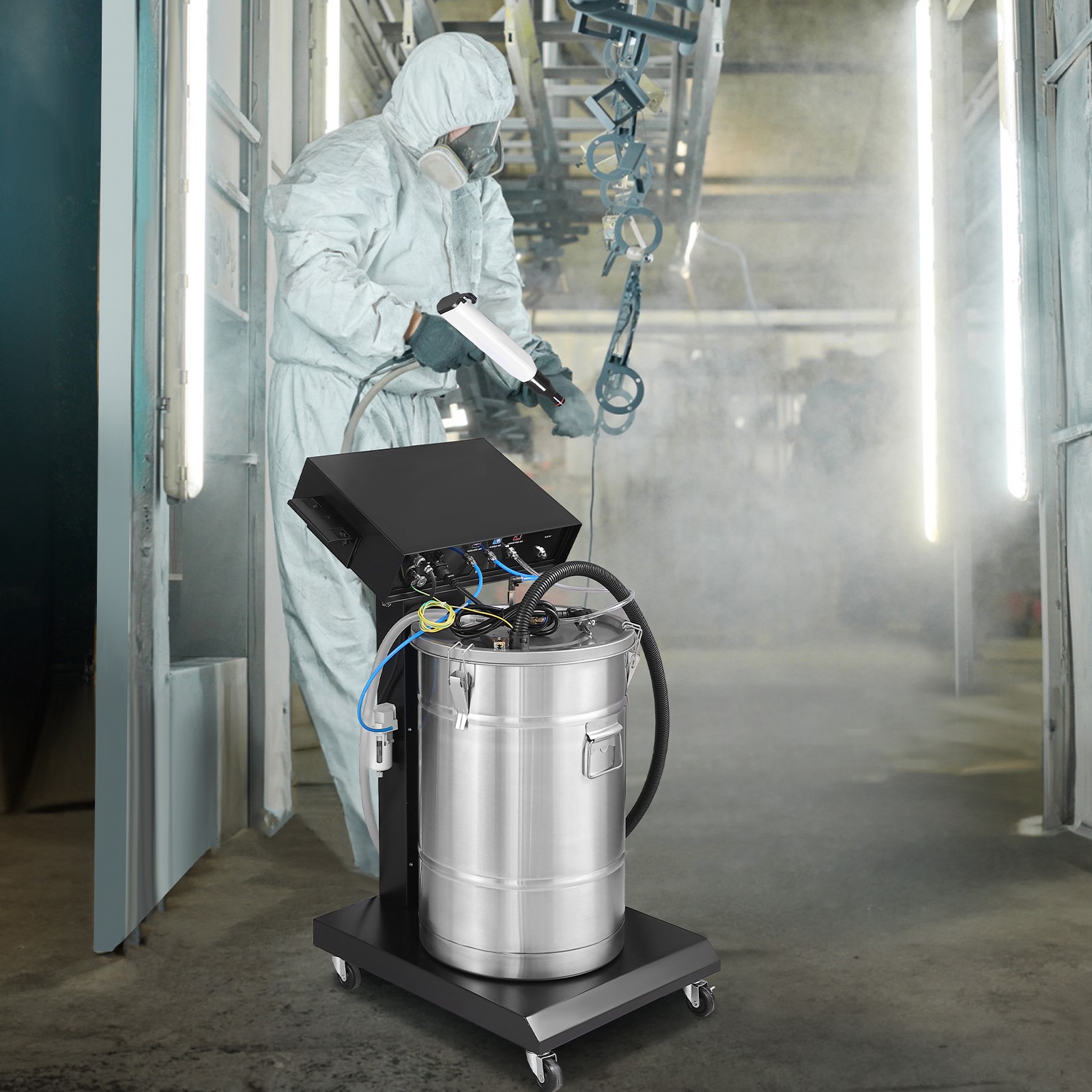 VEVOR Powder Coating System 40 W 100KV Electrostatic Output 50L Powder Hopper