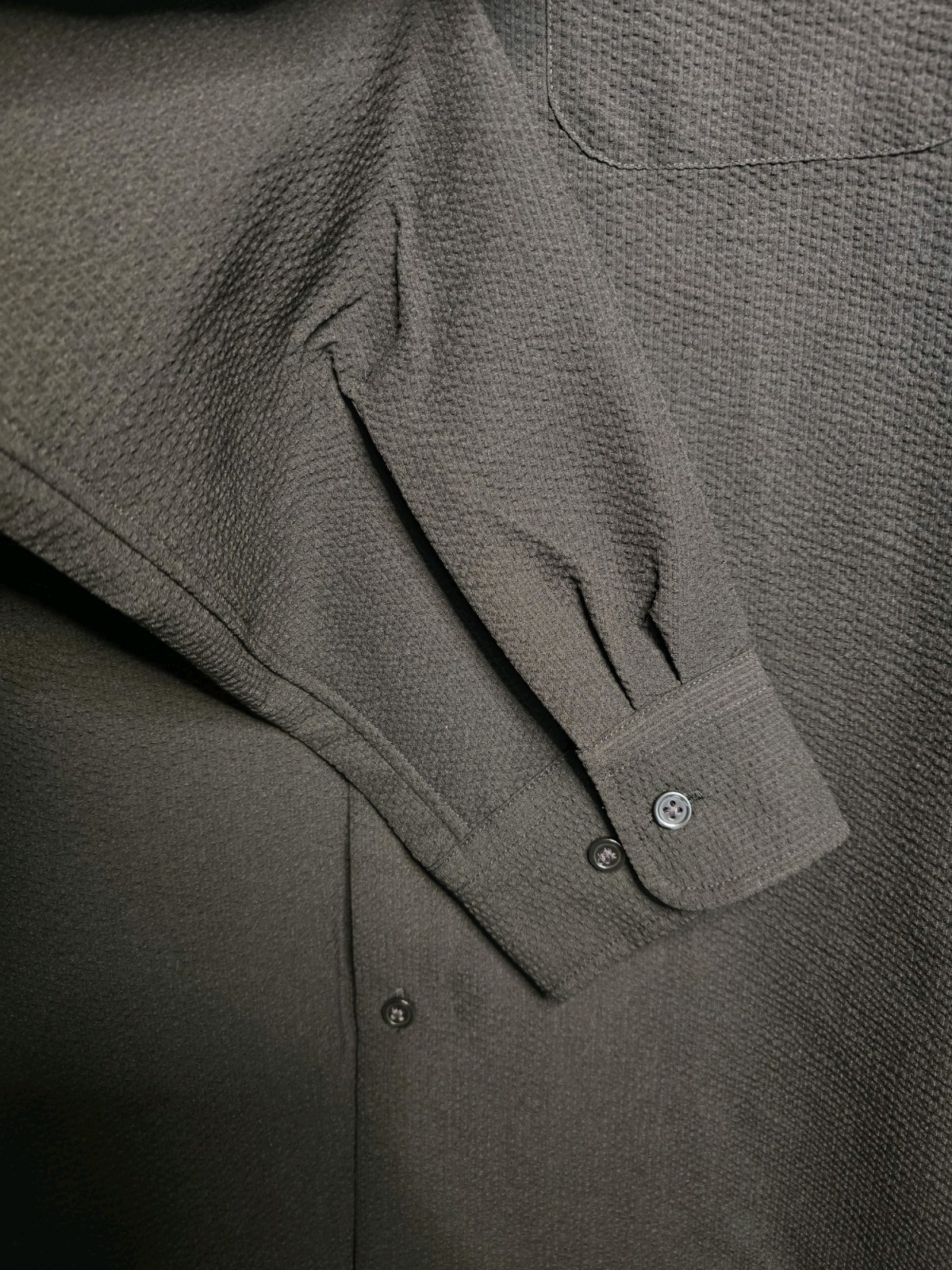 Muji Large Long Sleeve Button Down Seersucker Shirt New