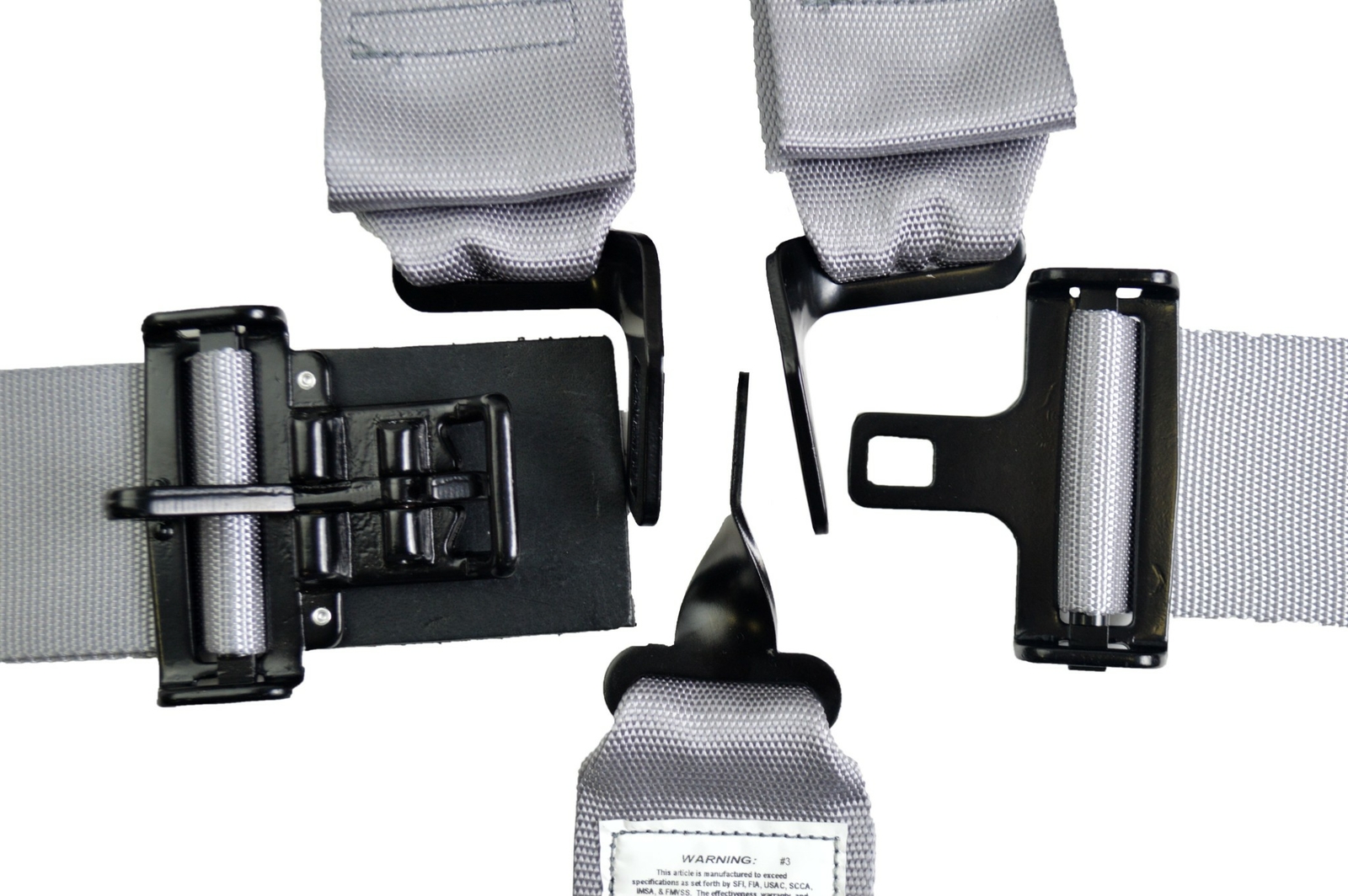 ALL WRAP RACE HARNESS 3" RACE HARNESS 5 POINT SFI 16.1 LATCH & LINK GRAY