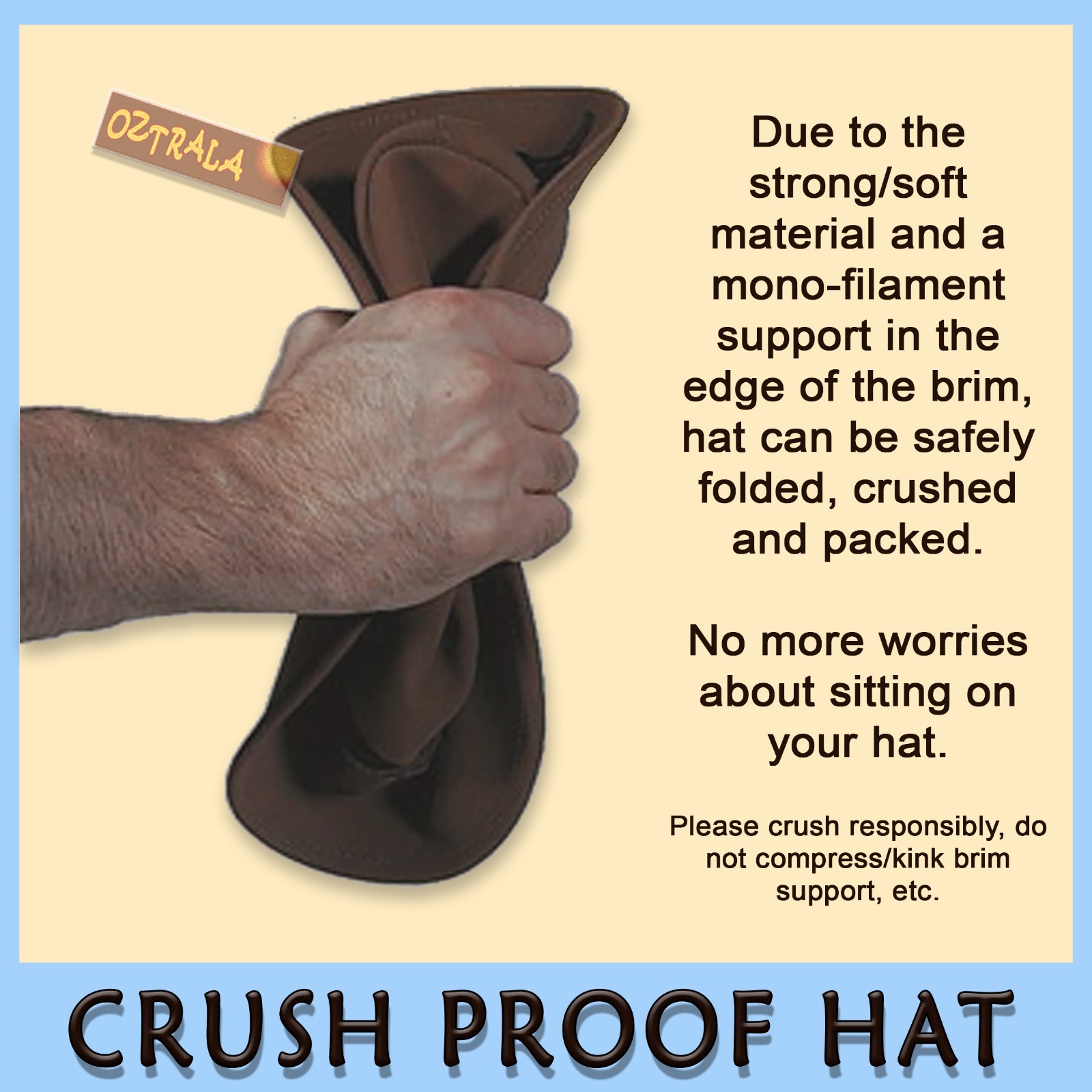 【oZtrALa】 KANGAROO Leather JACARU Hat Cowboy Outback Mens DrizaBone AUSTRALIAN ~