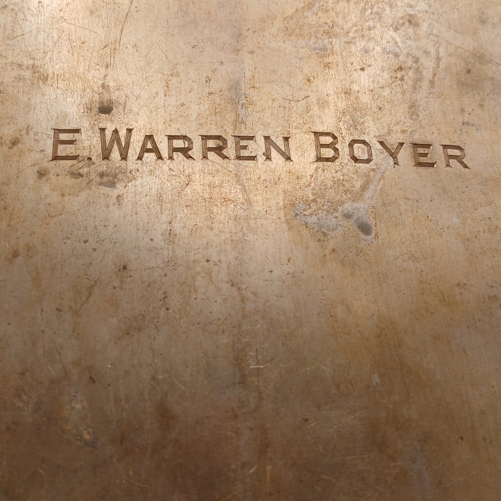 Early 1900s Abercrombie & Fitch Pewter Travel Slab Double Flask Rare Prohibition