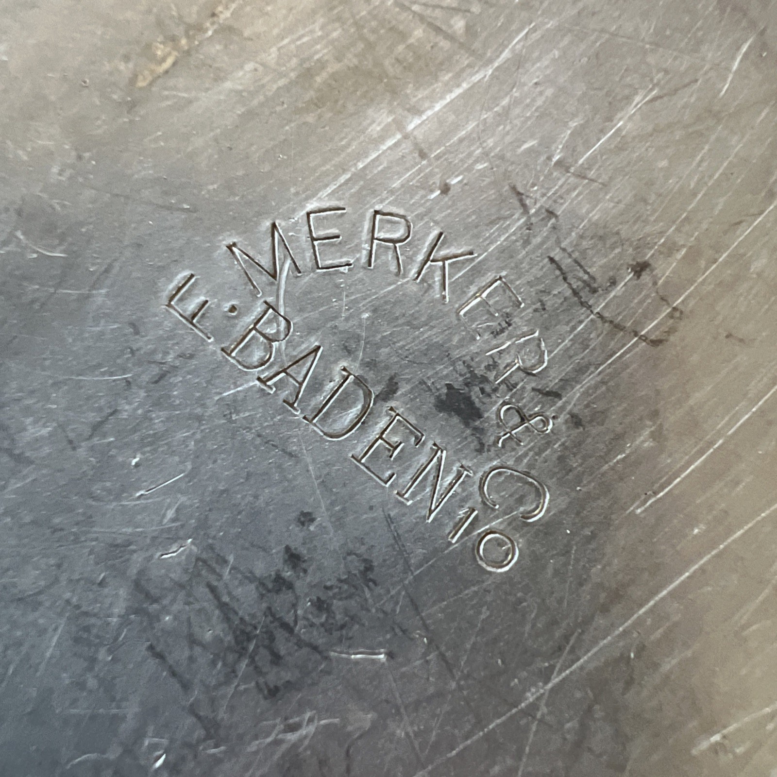 WW1 Era (1916) Enameled Swiss Army Canteen, F. Merker & Co. Baden