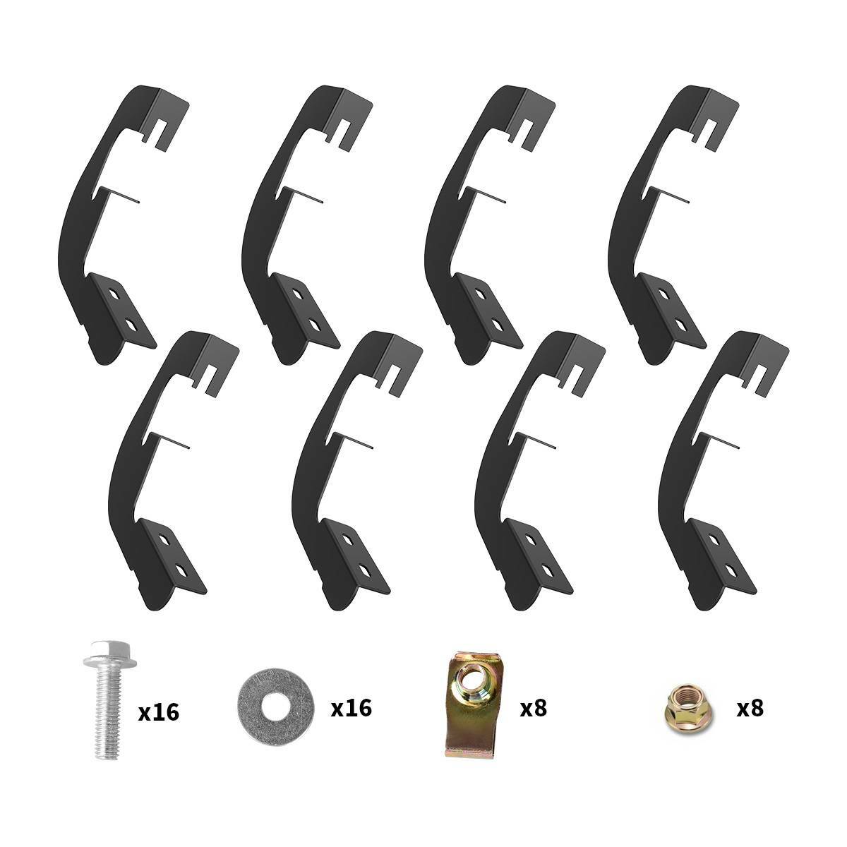 6" Running Board for 07-18 Chevy Silverado Sierra Crew Cab Side Steps Nerf Bars