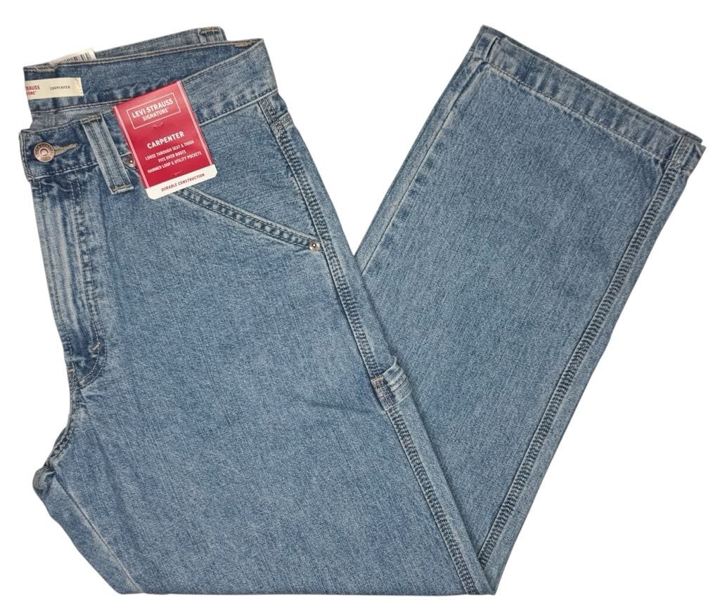 Signature By Levi Strauss & Co. #11713 NEW Men's 100% Cotton Carpenter Jeans