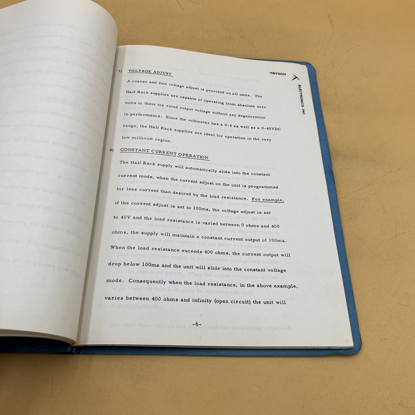 1965 Trygon Electronics Model HR10-750 XX Instruction & Maintenance Manual Book