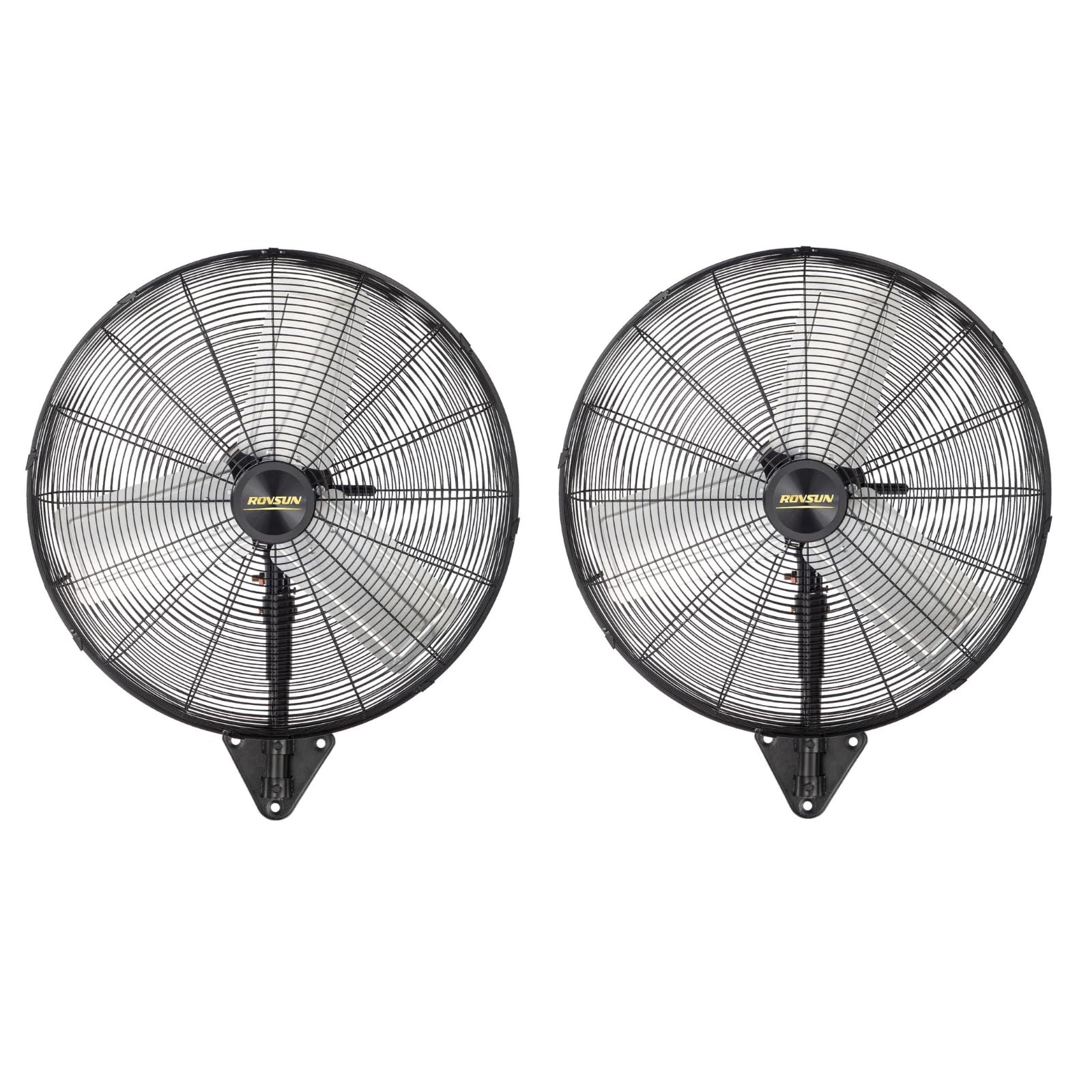 24" Wall Mounted Industrial Fan High Velocity 6170 CFM Oscillating 2-Pack