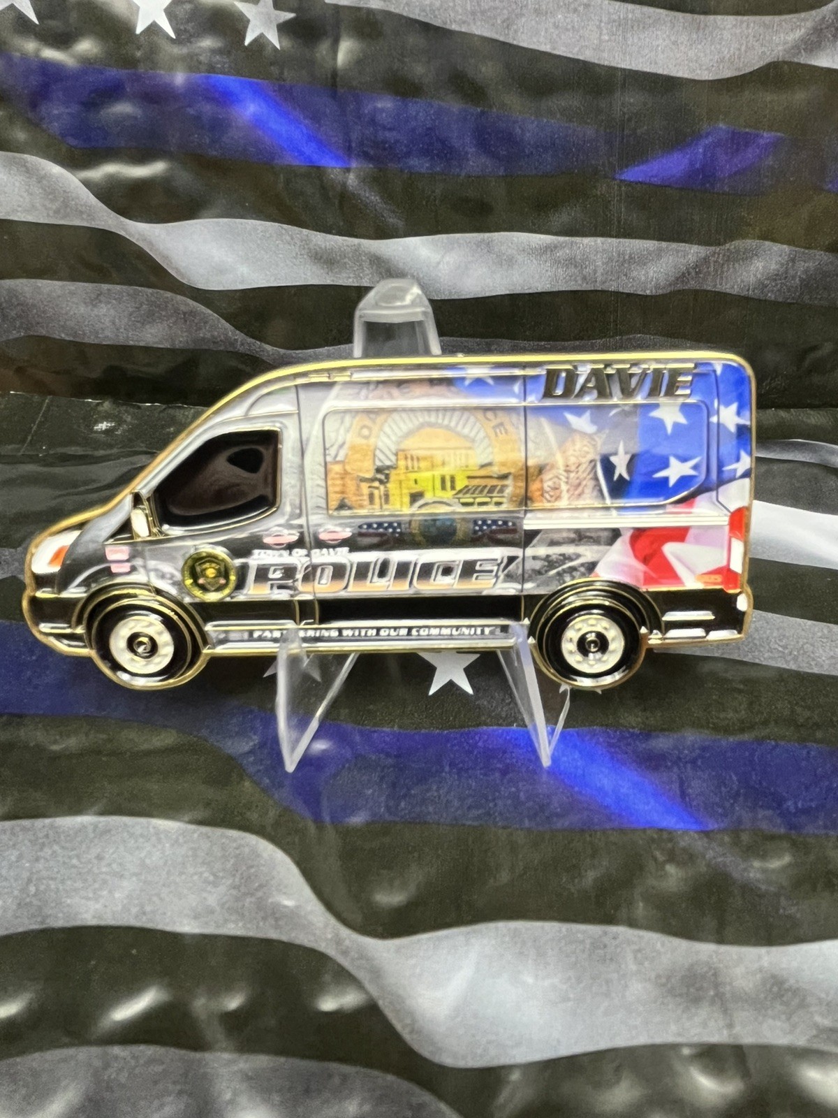 Davie Police Department Community Oriented Policing COP Unit Van Challenge Coin