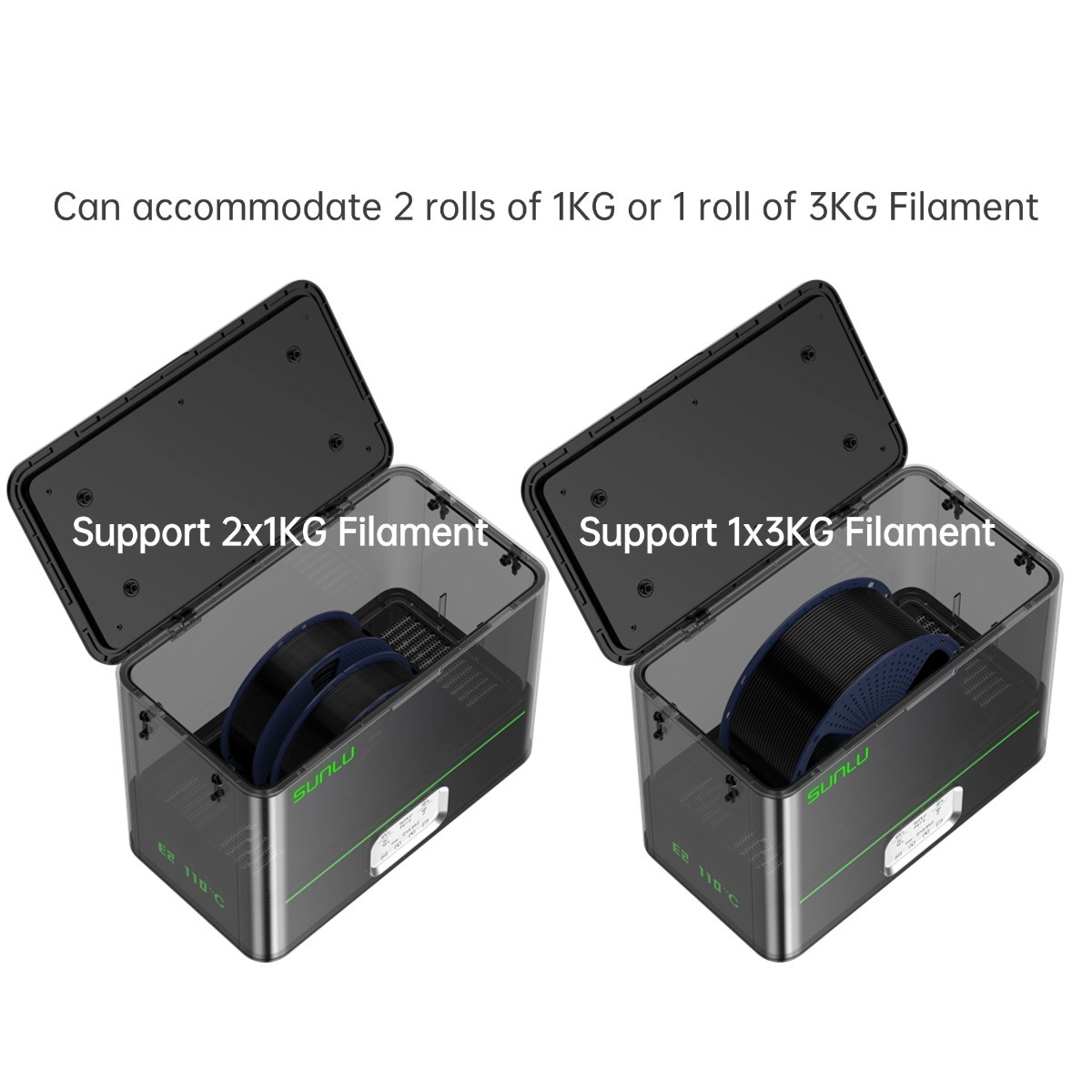 U23322 SUNLU FilaDryer E2 up to 110 Professional Drying Engineering Fila G3D