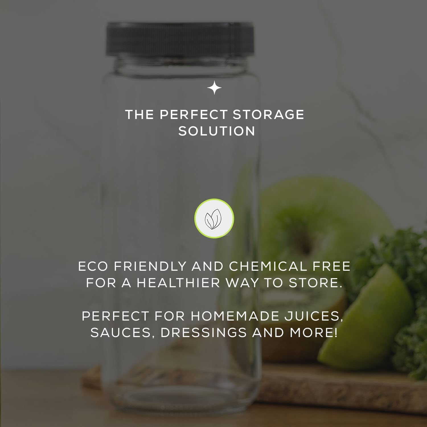 Glass Juice Bottles 16 Oz Glass Bottles With Caps. Set Of 8 Juice Containers