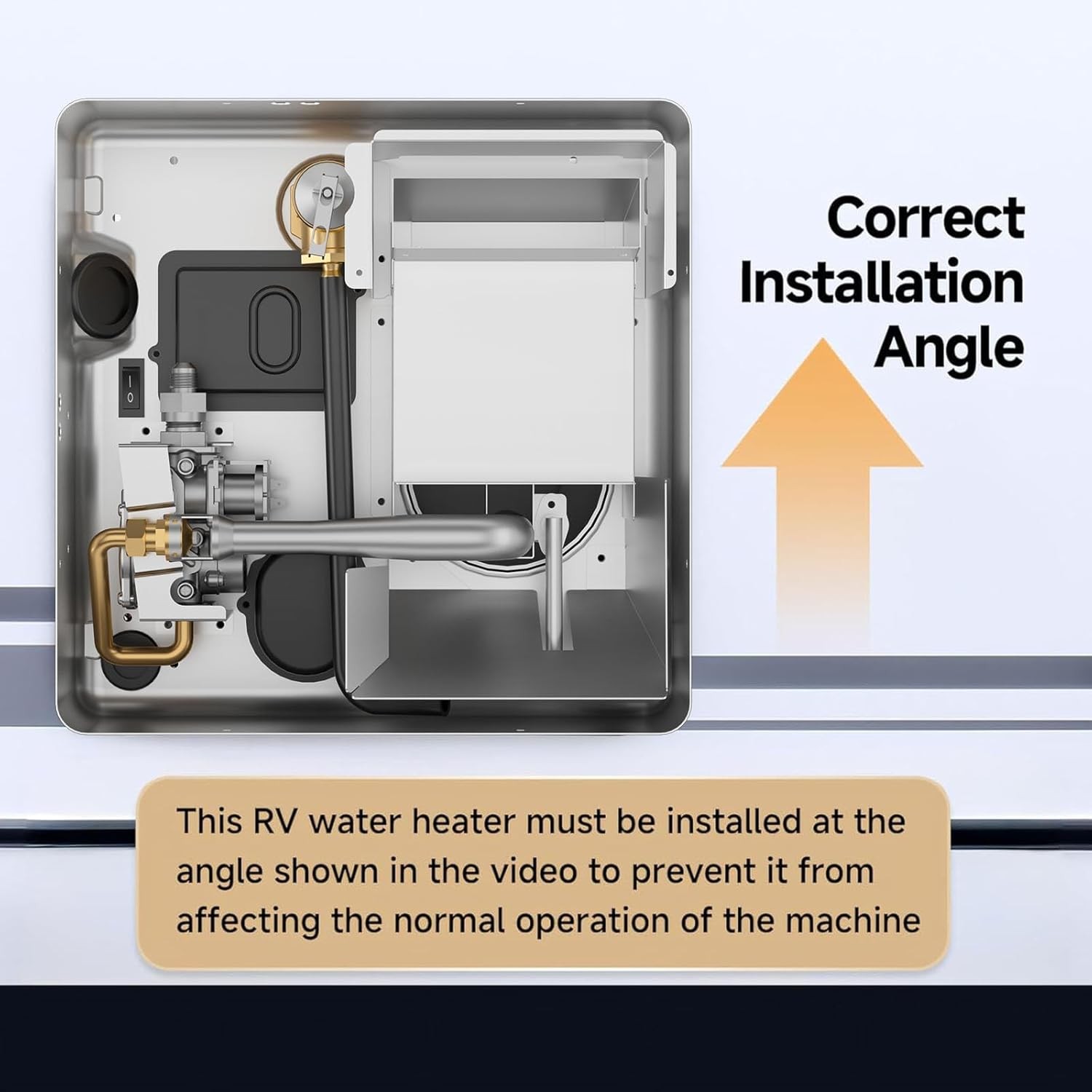 6 Gal Gas & Electric RV Camper Water Heater 1440W 12,000BTU +Controller W/0 door