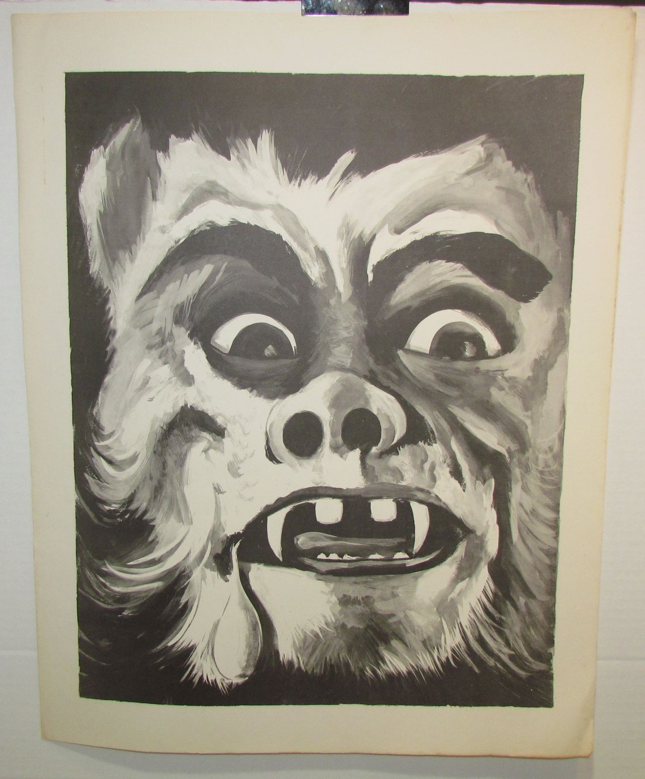 Vintage Spook Show Poster "Dr Evil" Werewolf Wolf Man
