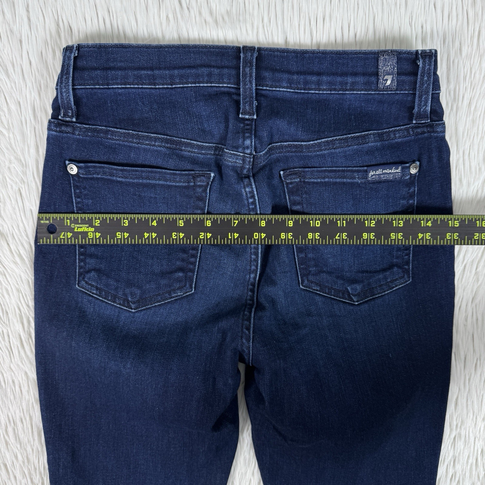 7 For All Mankind Gwenevere Dark Wash High Waist Ankle Denim Jeans Women's 26